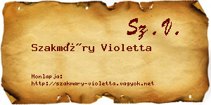 Szakmáry Violetta névjegykártya